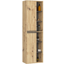 Akord VAMI W50 Fali Fürdőszobai Szekrény Artisan Tölgy Szürke Grafit fürdőszoba bútor