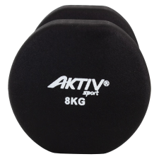 Aktivsport Súlyzó neoprén 8 kg fekete kézisúlyzó