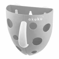 AKUKU Műanyag fürdőjáték tároló Akuku szürke fürdőszobai játék