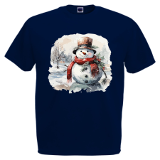  Akvarell Hóember - Karácsonyi Férfi Póló férfi póló