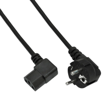 Akyga AK-PC-02C 250V Hálózati tápkábel 1.5m - Fekete kábel és adapter