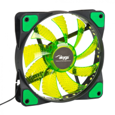 Akyga AW-12E-BG System Fan 12cm Green LED hűtés