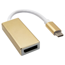 Akyga USB 3.1 Type C DisplayPort Átalakító Fehér 15cm AK-AD-56 kábel és adapter