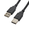 Akyga USB-A apa - USB-A apa Adat- és töltőkábel 1.8m - Fekete (AK-USB-11)