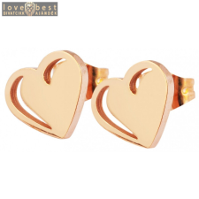 Akzent márkájú acél Szív fülbevaló, arany színű (0,9 cm) fülbevaló