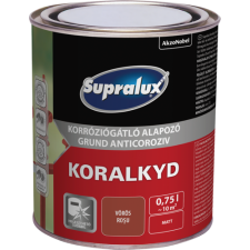 AKZO Nobel Coatings Zrt. Supralux KORALKYD korróziógátló alapozó 0,75 l vörös mélyalapozó, folt-, só-, penészkezelőszer