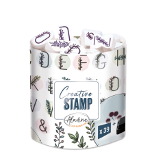 Aladine Dekor gumibélyegző - Alphabet And Wreaths - Creative Foam Stamps (1 csomag) bélyegző