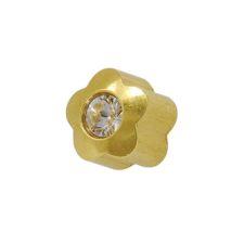  Alakzat - arany szín - virág crystal kővel 4mm fülbevaló