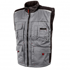 albatros Munkavédelmi Mellény (szürke/fekete, XL) munkaruha