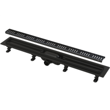 Alcaplast Zuhanyfolyóka, 950mm, matt fekete, Simple, APZ10BLACK, AlcaPlast építőanyag