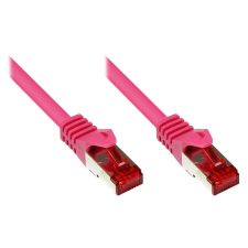 Alcasa 2m Cat6 S/FTP hálózati kábel Magenta S/FTP (S-STP) kábel és adapter