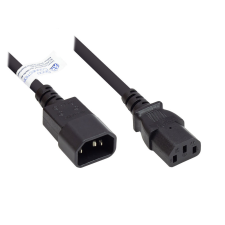 Alcasa P1430-S020 Fekete 2 M C14 csatlakozó C13 csatlakozó kábel és adapter