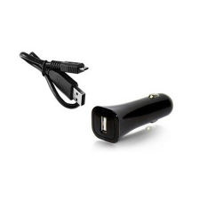 Alcatel autós töltő USB aljzat (5V / 1000mA + DC53 microUSB kábel) FEKETE (CC40 / CDB0000017C0) mobiltelefon kellék
