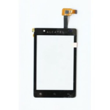 Alcatel OT-918 Mix, Érintőplexi, fekete mobiltelefon, tablet alkatrész