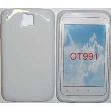 Alcatel OT-991, Szilikon tok, S-Case, fehér tok és táska