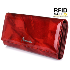 Alessandro Paoli RF védett hosszú, irattartós , árnyalt mintás piros lakk pénztárca 52-69 pénztárca