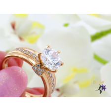  Aletti antiallergén nagyköves eljegyzési gyűrű-18K gyűrű