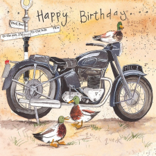 Alex Clark Képeslap Alex Clark borítékkal, 14x14 cm, Motor HBD képeslap