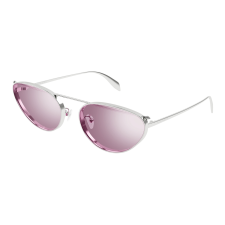 Alexander McQueen AM0424S-003 SHINY SILVER FLASH PINK napszemüveg napszemüveg
