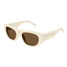 Alexander McQueen AM0450S-004 SHINY IVORY BROWN napszemüveg napszemüveg