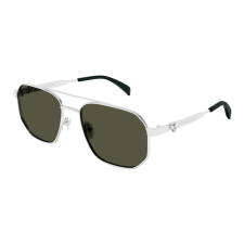 Alexander McQueen AM0458S-003 SHINY SILVER GREEN napszemüveg napszemüveg