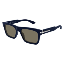 Alexander McQueen AM0495S 004 SHINY SOLID DARK BLUE BROWN napszemüveg napszemüveg