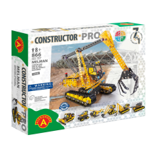  Alexander Toys Constructor Pro - Melman lánctalpas markoló építőjáték-866db-os barkácsolás, építés