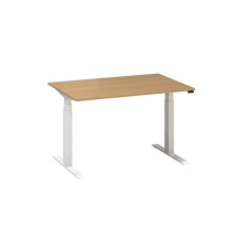 Alfa Office Alfa Up állítható magasságú irodai asztal fehér lábazattal, 120 x 80 x 61,5-127,5 cm, vadkörte mintázat% irodabútor