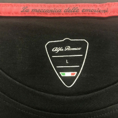  Alfa Romeo 110 anniversary Metallic red logo női póló, fekete