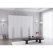 Alfaomega Rosa230 6D gardróbszekrény fehér-fehér bútor