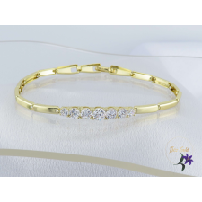  Alica antiallergén középen fehérköves karkötő-14k karkötő