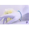  Alicia antiallergén  Mati  szemes tengerkék védelmező karkötő-18K