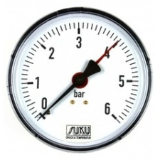 ALIGVAROM Nyomásmérő óra manometer 1/4&quot; hátsó rögzítés 0-4 bar hűtés, fűtés szerelvény
