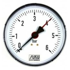 ALIGVAROM Nyomásmérő óra manometer 1/4" hátsó rögzítés 0-4 bar hűtés, fűtés szerelvény