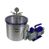ALIGVAROM Vákuumkamra és vákuumszivattyú 230V 370W 170 liter/perc 0,00005 Bar + 20 literes vákuumtartály