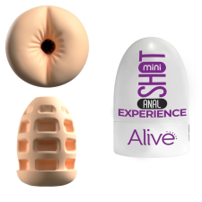 Alive Alive Shot mini maszturbátor, ánusz nyílással (világos bőrszín) egyéb erotikus kiegészítők férfiaknak