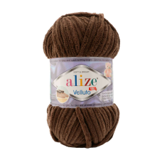 Alize Velluto - Sötétbarna - 493 rövidáru