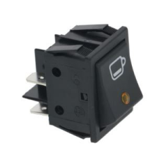 Alkatrész Kapcsoló 2-pólusú fekete 16A 250V kávéfőző kellék