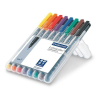 ALKOHOLOS marker készlet, OHP, 0,6 mm, STAEDTLER "Lumocolor 318 F", 8 különböző szín (TS318WP8)