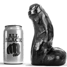 ALL BLACK - REALISZTIKUS DONG FEKETE 17 CM anál