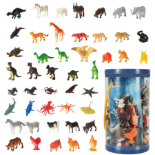 Állat figurák mix készlet - 48 különböző figura, négy állatcsoporttal (BBI-5844) játékfigura
