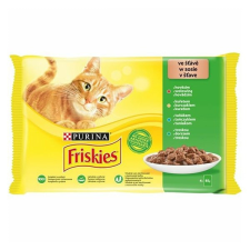 Állateledel alutasakos PURINA Friskies macskáknak marha-csirke-tonhal-tőkehal 4x85g macskaeledel