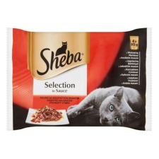  Állateledel alutasakos SHEBA Selection macskáknak 4-pack húsos marha-bárány-csirke-pulyka válogatás 4x85g macskaeledel