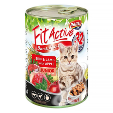  Állateledel konzerv PANZI FitActive junior macskának marha- és bárányhússal 415 g macskaeledel