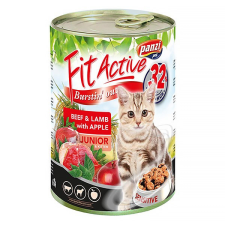Állateledel konzerv PANZI FitActive junior macskának marha- és bárányhússal 415 g macskaeledel