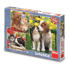Állatkerti barátok 3 az 1-ben puzzle 3x55 darab puzzle, kirakós
