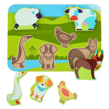 Állatok a farmon - fa kirakós puzzle 7 darab puzzle, kirakós