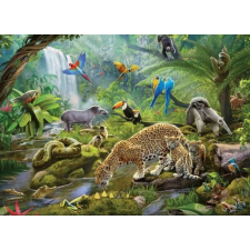 Állatok az esőerdőben puzzle - 60 darabos készlet puzzle, kirakós