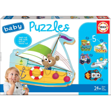  Állatok járművekben baba puzzle puzzle, kirakós