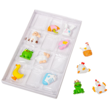  Állatok öntapadós poly 3cm 12db-os dekorációs kellék
